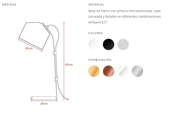 Lampara de mesa Bari - Imagen 2