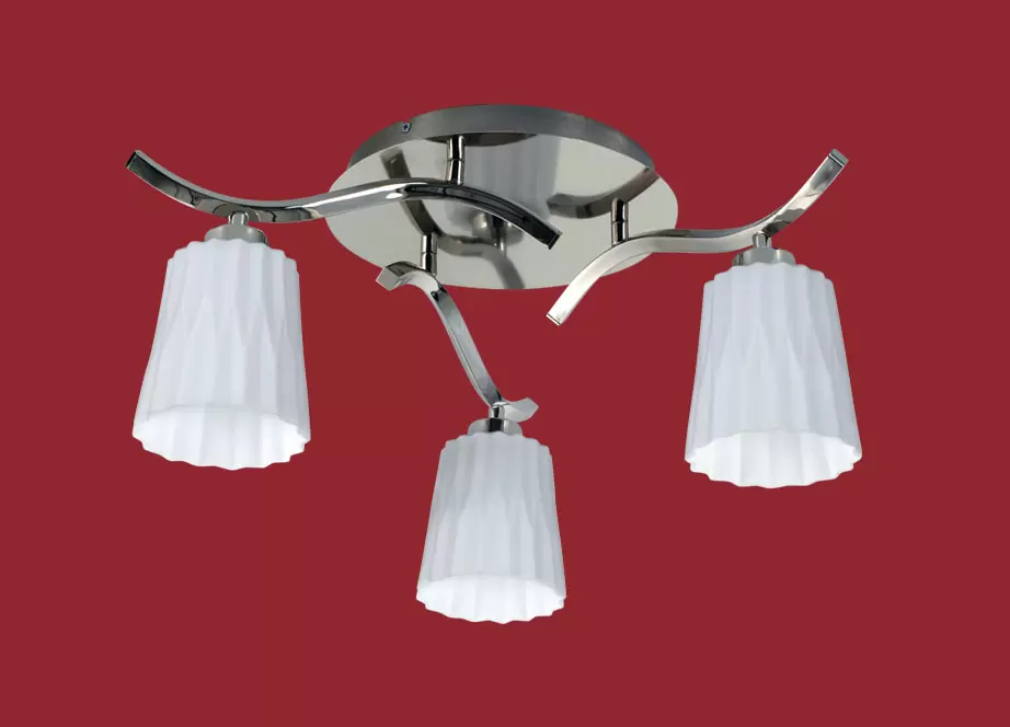 El plafón Luna es una lámpara de estilo clásico de tres focos apto LED, disponible en color cromo. Se adapta fácil a cualquier tipo de ambiente