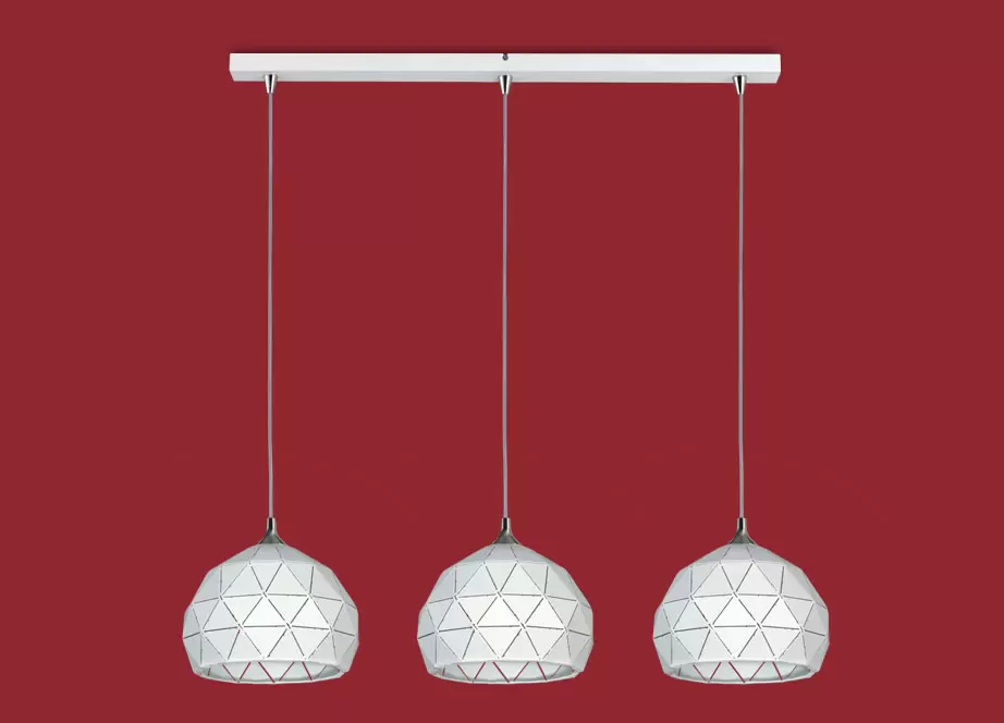 El colgante Bari Triple es una lámpara de tres luces apto LED, la cual viene en color blanco o negro. Se adapta fácil a todo tipo de ambiente.