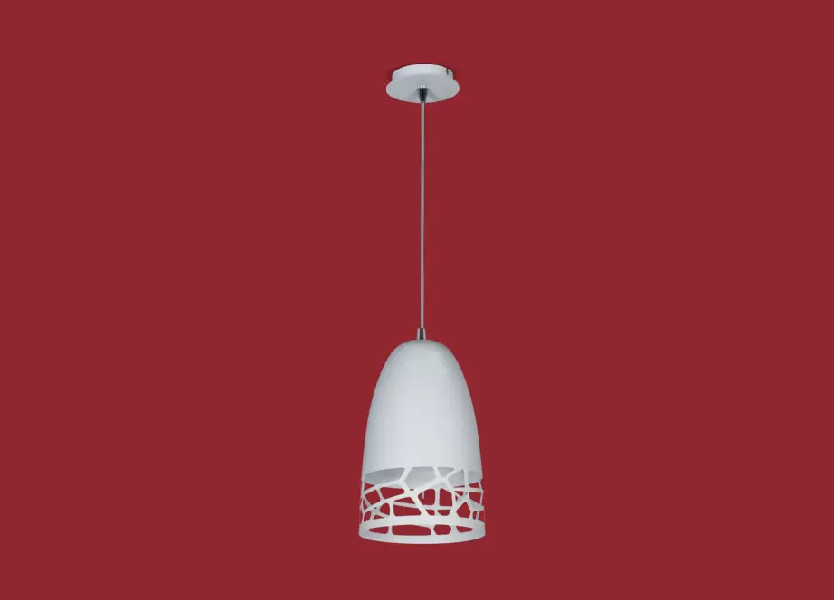 El colgante Bali es una lámpara de una luz apto LED, de color blanco o negro. La misma está disponible en dos tamaños, small y large.