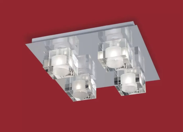 El plafón Delta II es una lámpara de una, dos, o cuatro luces apto LED, disponible en color cromo. Se adapta fácil a cualquier tipo de ambiente.