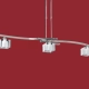 El colgante Delta II es una lámpara de 3 luces apto LED disponible en color cromo. Disponible también en versión #Plafón de 3 y 5 luces