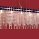 El colgante Universo rectangular es una lámpara de uso interior de cinco luces, la cual viene con detalles en strass y en color cromo.