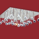 El plafón Alessandra es una lámpara de cuatro luces apto LED, disponible en color acero con decoración en cristal.