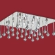 El plafón Alessandra Metal es una lámpara de cuatro luces apto LED, disponible en color acero con decoración en metal.