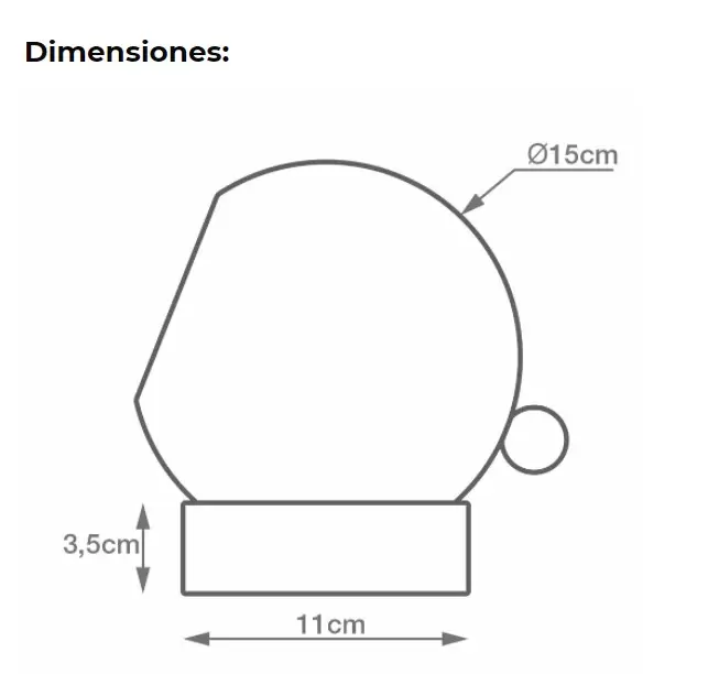 Lampara de mesa Esfera Lampara de mesa Esfera - Imagen 2