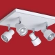 El plafón Boa Cuadrado es una lámpara de cuatro luces apto LED. Su estilo moderno la hace adaptable a todo tipo de ambiente.