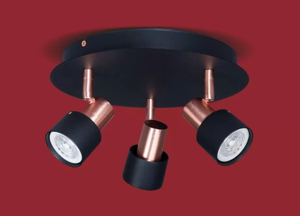 El plafón Boa Circular es una lámpara de tres luces apto LED. Su estilo moderno la hace adaptable a todo tipo de ambiente.