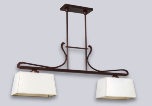 El Barral París es una lámpara de dos luces, estilo vintage, disponible en color marrón. Adaptable a todo tipo de ambiente.