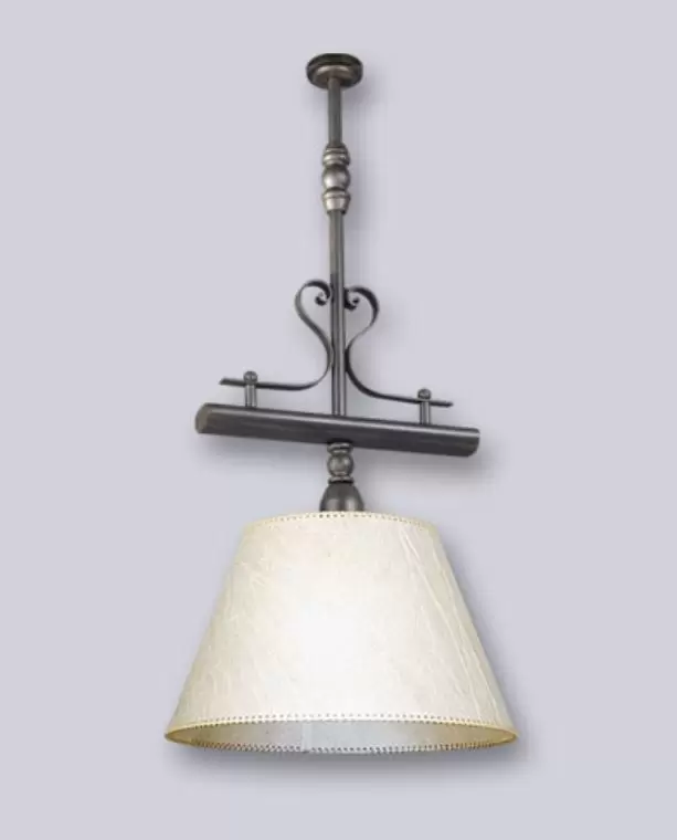 El Barral Turín es un colgante de dos o cuatro luces, estilo vintage, disponible en color cobre patinado. Adaptable a todo tipo de ambiente.