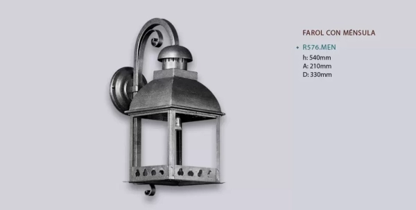 Aplique Farol Colonial con Ménsula - Imagen 2