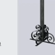 La columna para faroles con base está disponible en color gris. El mismo es apto para ambiente tanto interior como exterior.