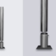 La columna para faroles sin base está disponible en color cromo. El mismo es apto para ambiente tanto interior como exterior.