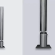 La columna para faroles sin base está disponible en color cromo. El mismo es apto para ambiente tanto interior como exterior.