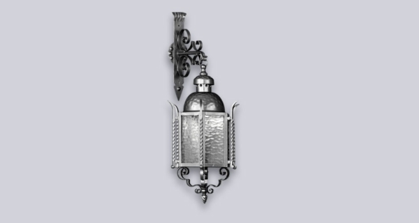 El aplique Farol Cúpula es un aplique de una luz, estilo colonial, disponible en color acero. Apto para interior y exterior.