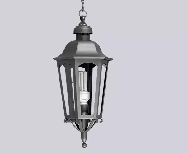 El aplique Farol Inglesa es un aplique de una luz, estilo colonial, disponible en color acero y dos tamaños. Apto para exterior e interior.
