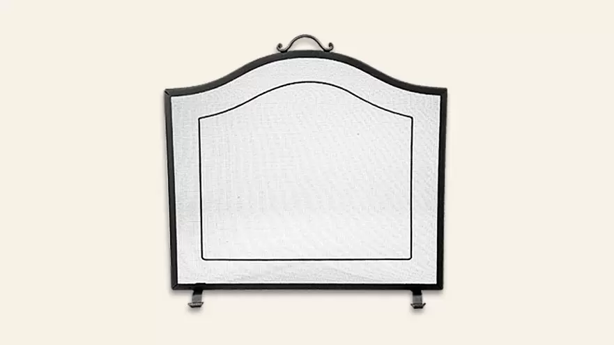 El chispero Curvo es un accesorio de calefacción de un cuerpo fabricado en hierro, con malla de acero, disponible en color negro.