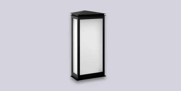 El aplique Farol Urbano es un aplique de una luz, estilo moderno, disponible en color negro y tres tamaños. Apto para exterior e interior.