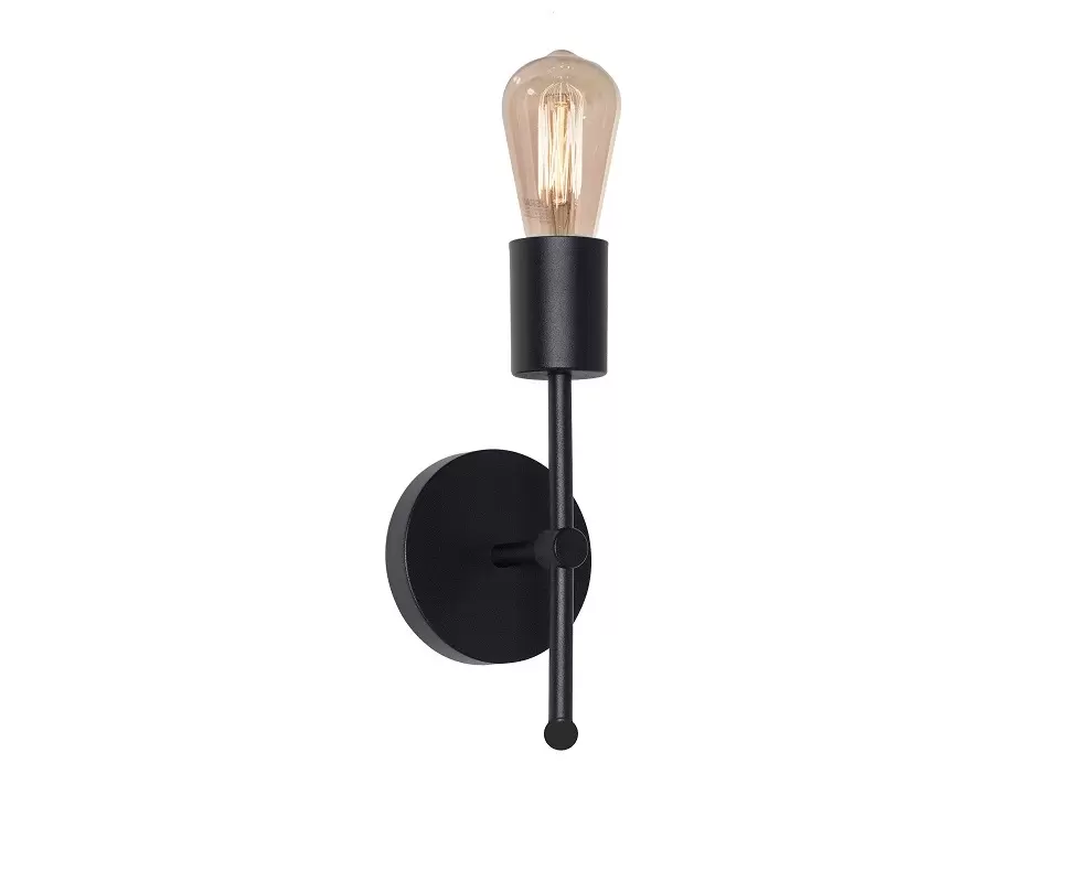 El aplique Baltimore es una luminaria fabricada en metal y disponible en tres colores: negro, cobre o bronce.