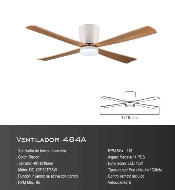 Ventilador de techo 484 - Imagen 2
