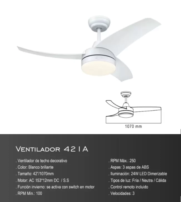 Ventilador de techo 421 - Imagen 2