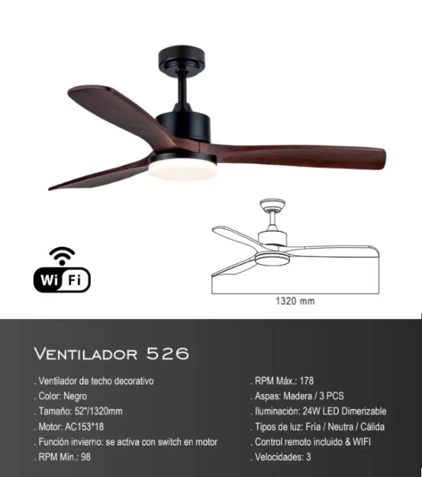 Ventilador de techo 526 - Imagen 3