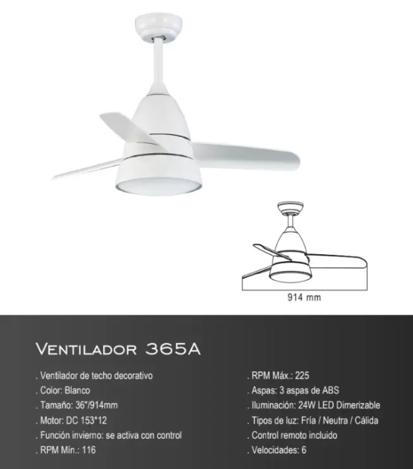 Ventilador de techo 365 - Imagen 3