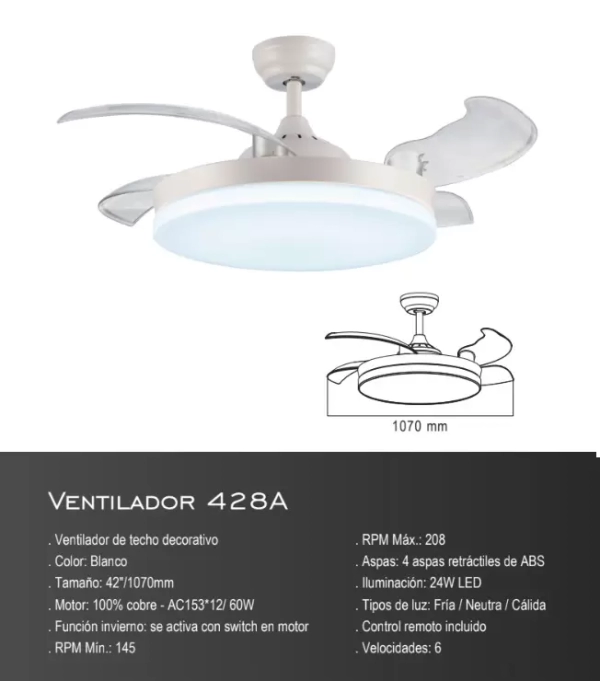Ventilador de techo 428 - Imagen 3