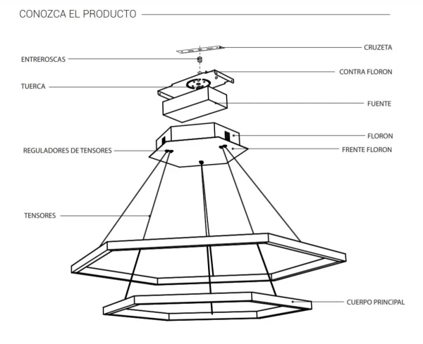 Colgante Hexa simple - Imagen 3