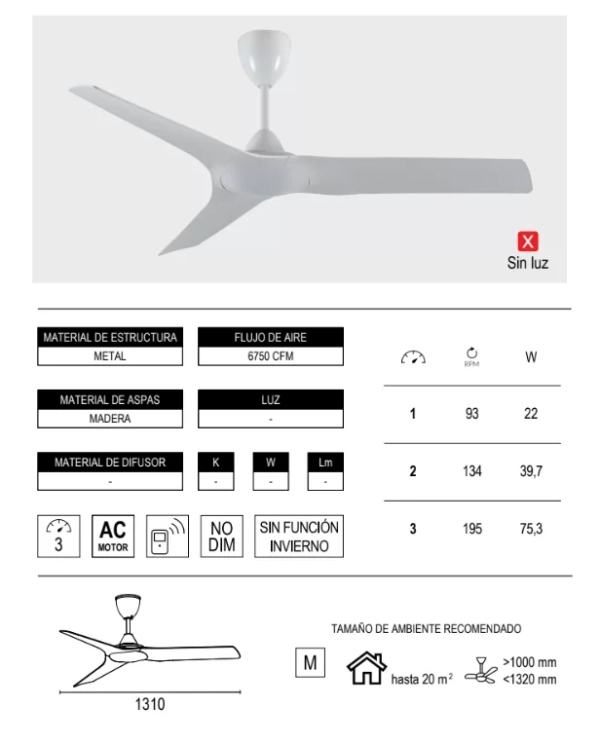 Ventilador de techo 370 - Imagen 3