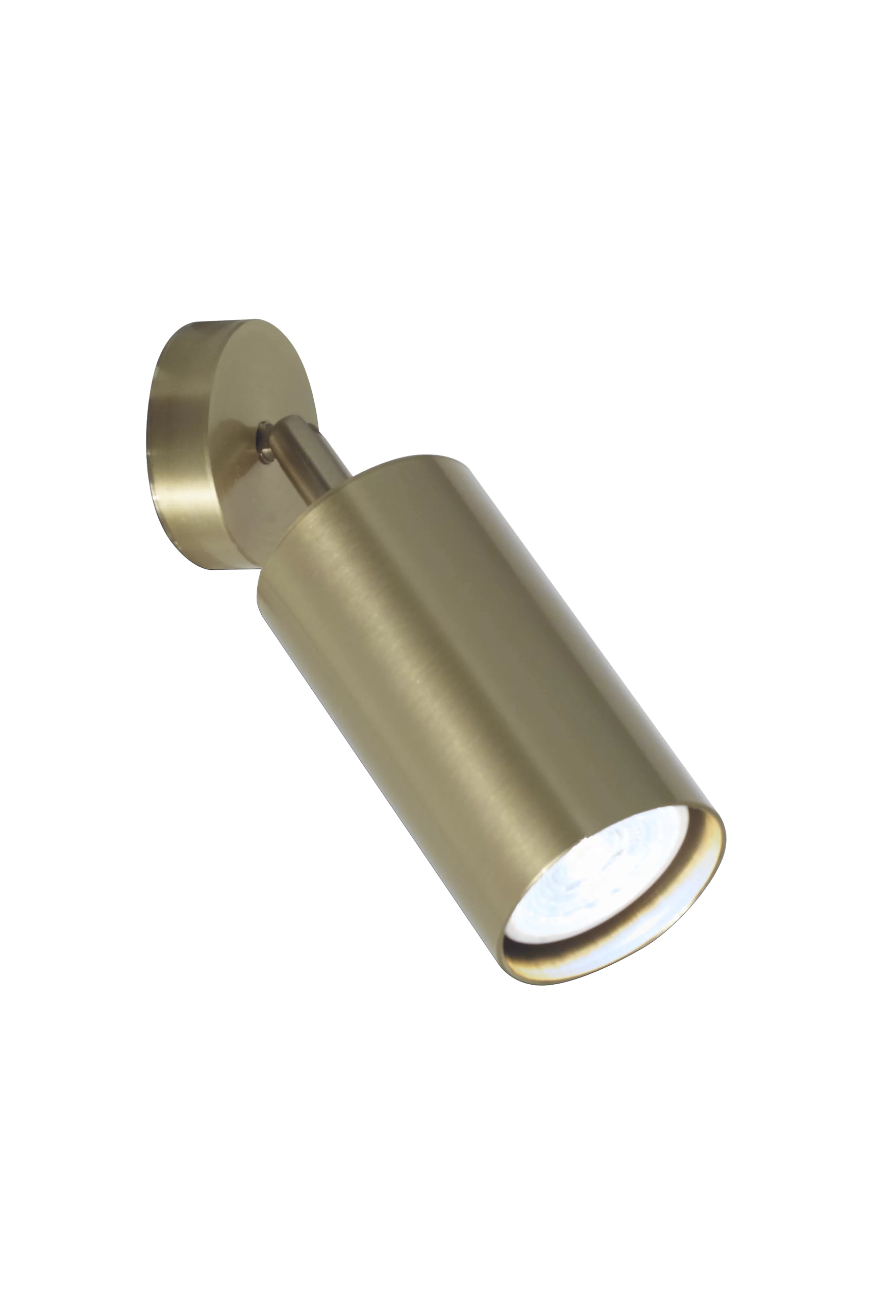 Aplique Finetsa. Lampara de pared o de techo de arquitectura cilíndrica para un foco LED. Ideal para luz focalizada. Disponible en color bronce.