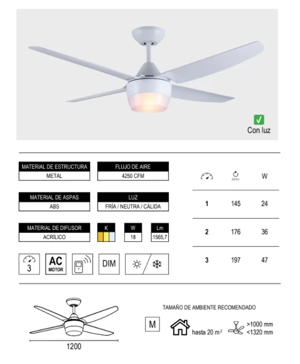 Ventilador de techo 432 - Imagen 3