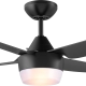 Ventilador de techo 432. Artefacto fabricado en metal y acrílico, con 4 aspas. Función invierno. Con control remoto. Disponible en color blanco o negro