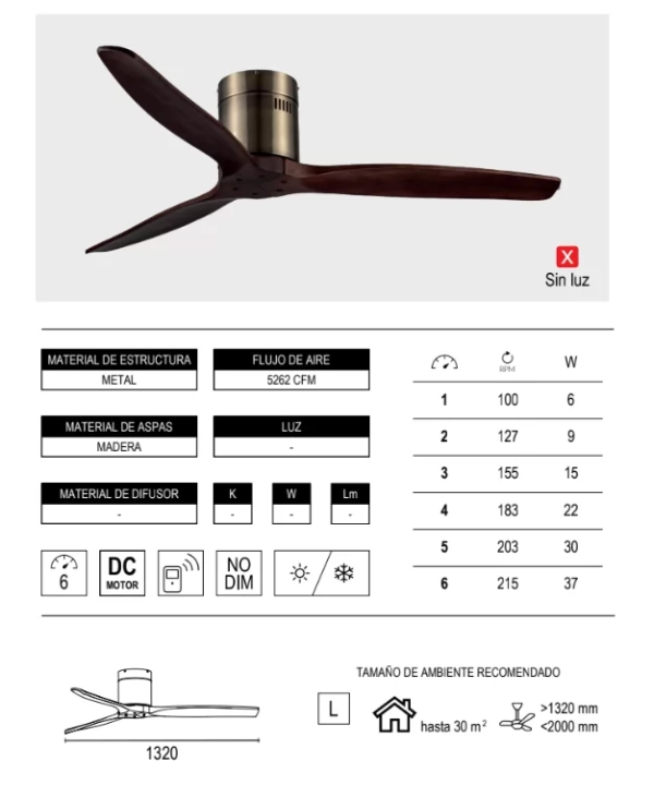 Ventilador de techo 530A - Imagen 3