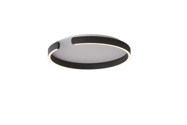 Plafón Tokio. Luminaria moderna fabricada en metal, con LED integrado y disponible en 4 colores: negro, oro, blanco y madera.