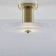 Plafón Orbit. Luminaria de techo fabricada en acrílico y hierro, de estilo moderno, con LED integrado y disponible en dos colores: bronce y plátil.