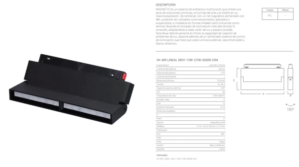 Riel Magnetico Lineal Mov - Imagen 9