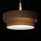 Colgante Dos Aros Madera. Lámpara Colgante realizada artesanalmente. Fabricada con dos aros concéntricos de Guatambú. Disponible en dos tamaños: S y L.