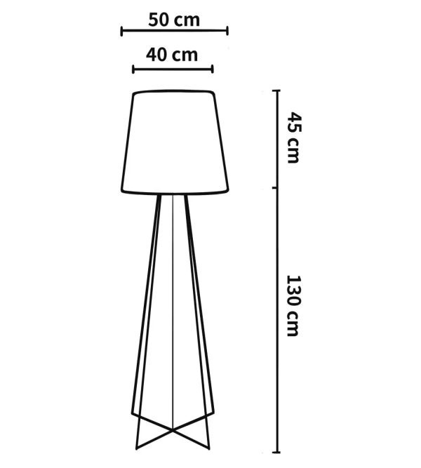 Lámpara de pie Cuatripode textil - Imagen 8