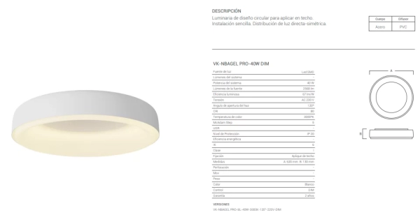 Plafon Bagel Pro - Imagen 6
