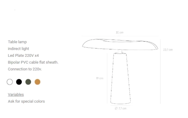 Lampara de mesa Alba - Imagen 2